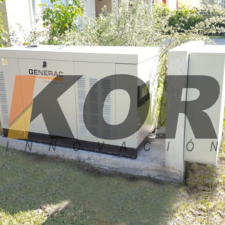 Generador con tablero transferencia